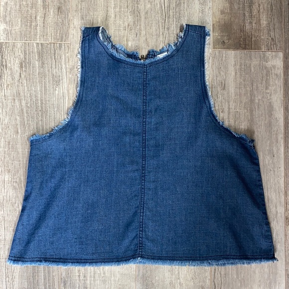 BP denim razor back size large top.  Zipper on back - Picture 2 of 5